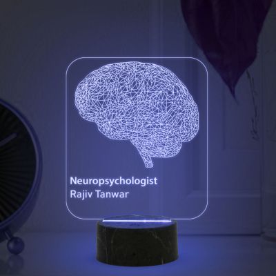 Personalized Neurologist Night Light | 3D Illusion Brain Lamp Customized Name Lamp